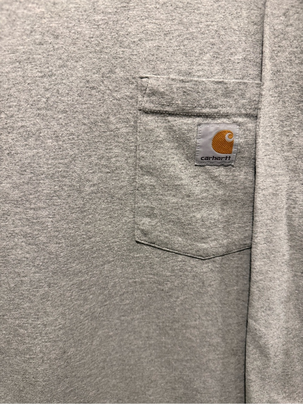 Carhartt Men’s Long-Sleeve Pocket Tee - Light Gray - Picture 2 of 6